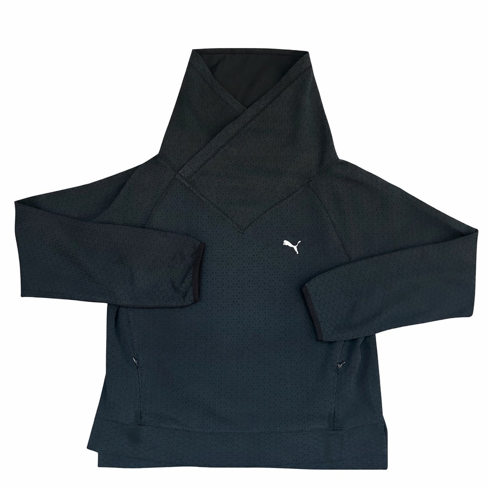 PUMA Black High Neck Athletic Pullover Sweatshirt Size L